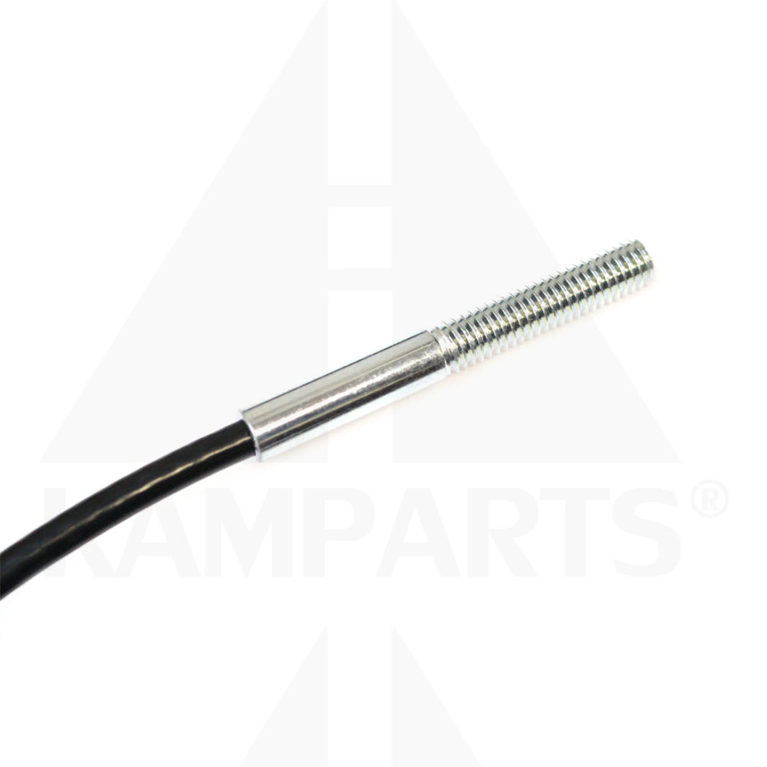 Ready Made Black Cable - 10 Feet - 3/16’’ Coated to 1/4’’ with 3/8’’-16 X 3’’ Threaded Stud Cable-Chain-Belting