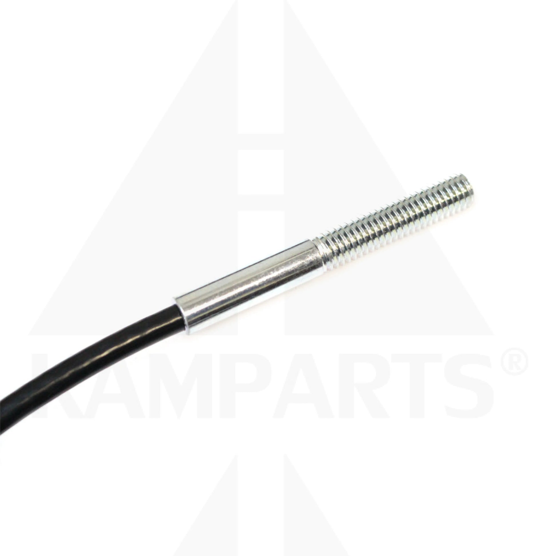 Ready Made Black Cable - 10 Feet - 3/16’’ Coated to 1/4’’ with 3/8’’-16 X 3’’ Threaded Stud Cable-Chain-Belting