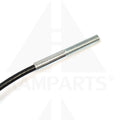 Ready Made Black Cable - 18 Feet - 3/16’’ Coated to 1/4’’ with 3/8”-24 X 3’’ Threaded Stud Cable-Chain-Belting