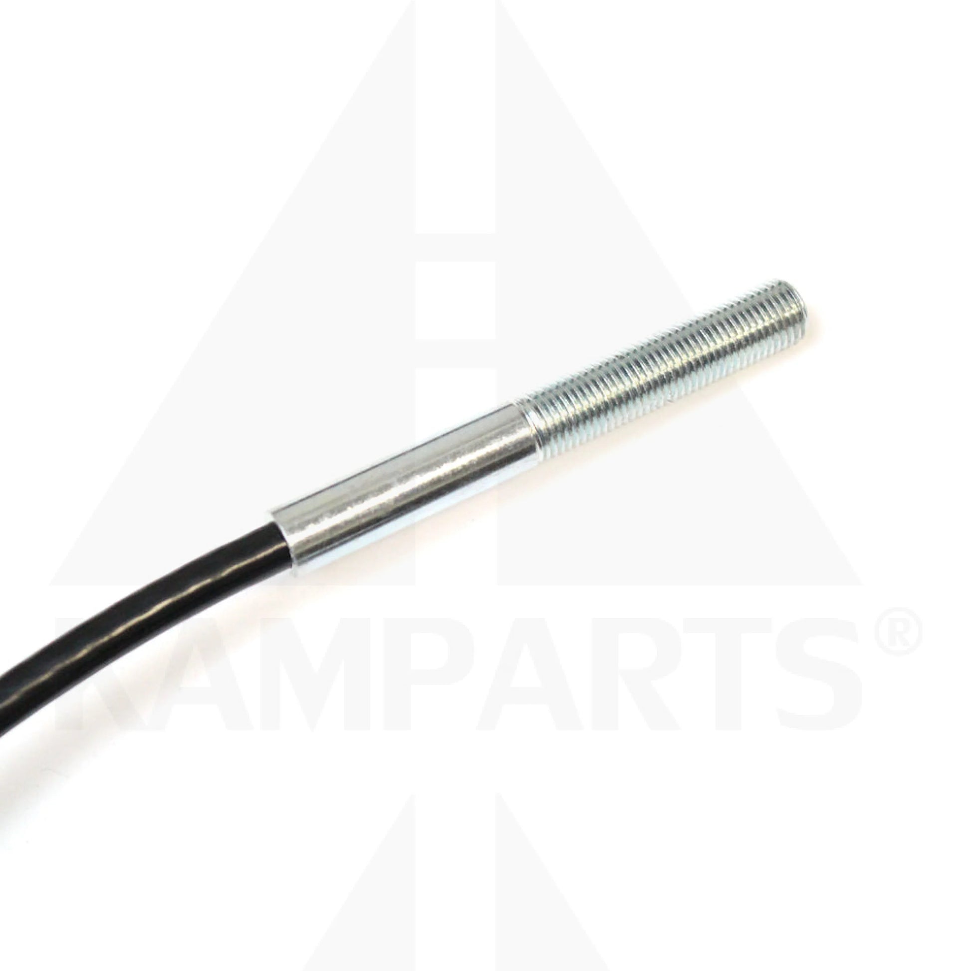 Ready Made Black Cable - 18 Feet - 3/16’’ Coated to 1/4’’ with 3/8”-24 X 3’’ Threaded Stud Cable-Chain-Belting