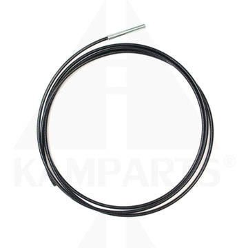 Ready Made Black Cable - 30 Feet - 3/16’’ Coated to 1/4’’ with 3/8”-24 X 3’’ Threaded Stud Cable-Chain-Belting