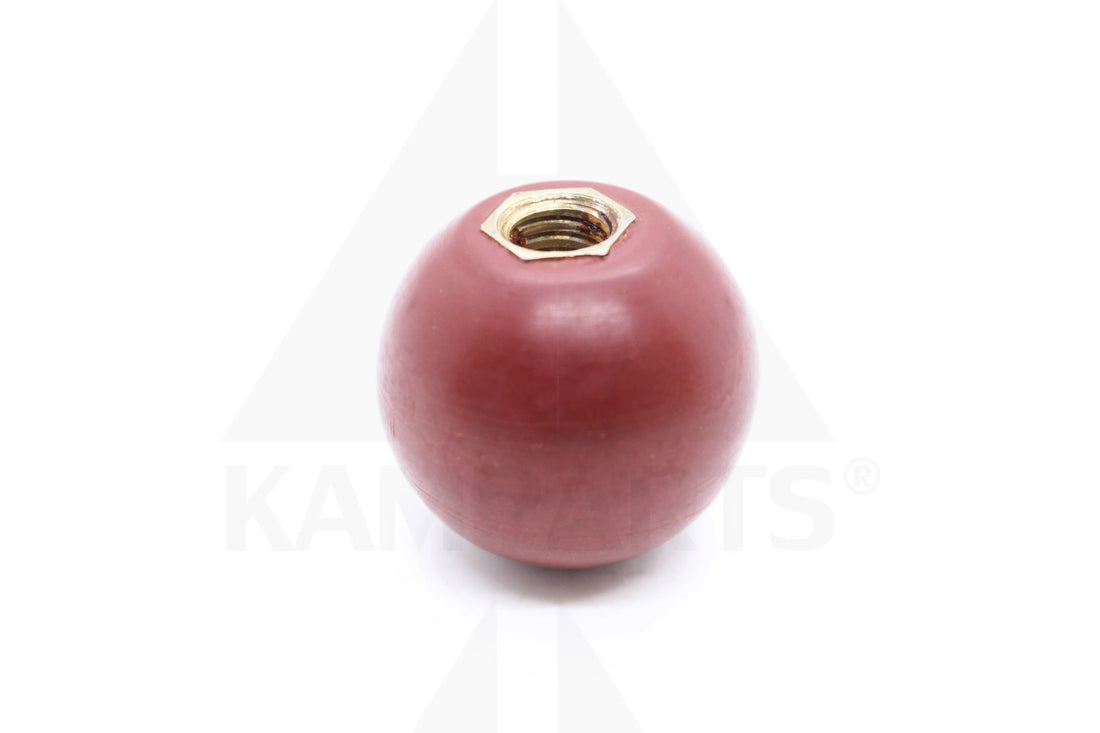 Red Round Knob - With 3/8” Threaded Bronze Insert Parts & Components