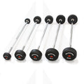 Rubber Barbells - 70-110 LB Set - Straight Handle Functional Training (NEW)