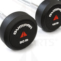 Rubber Barbells - 70-110 LB Set - Straight Handle Functional Training (NEW)