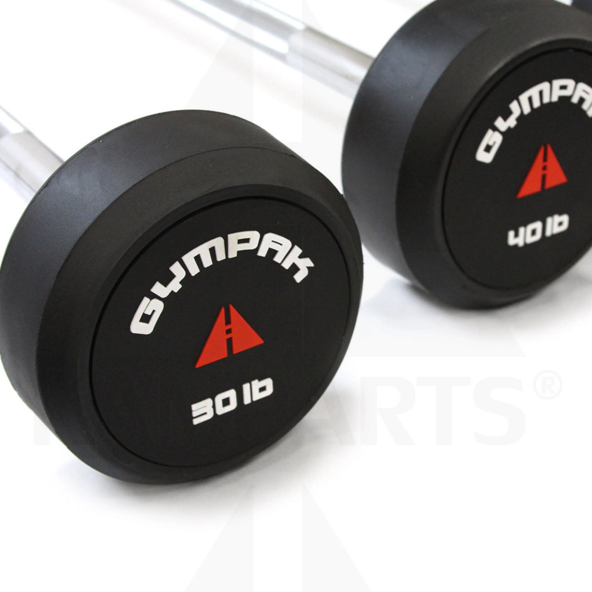 Rubber Barbells - 70-110 LB Set - Straight Handle Functional Training (NEW)