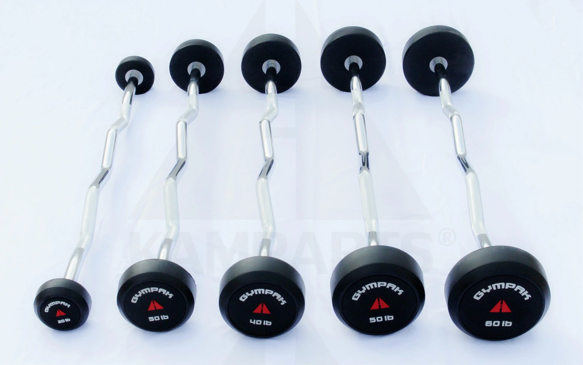 Rubber Barbells -Curl Handle Set -20-60 LB Set Functional Training (NEW)