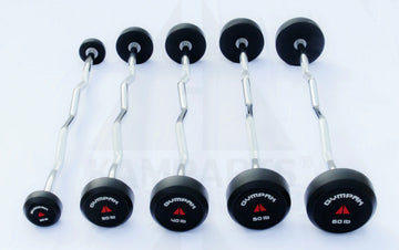 Rubber Barbells -Curl Handle Set -20-60 LB Set Functional Training (NEW)