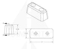 Rubber Bumper - 2” x 5” Parts & Components