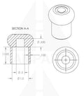 Rubber Bumper Cover -1’’ ROUND RUBBER CUSH-COVER. Parts & Components