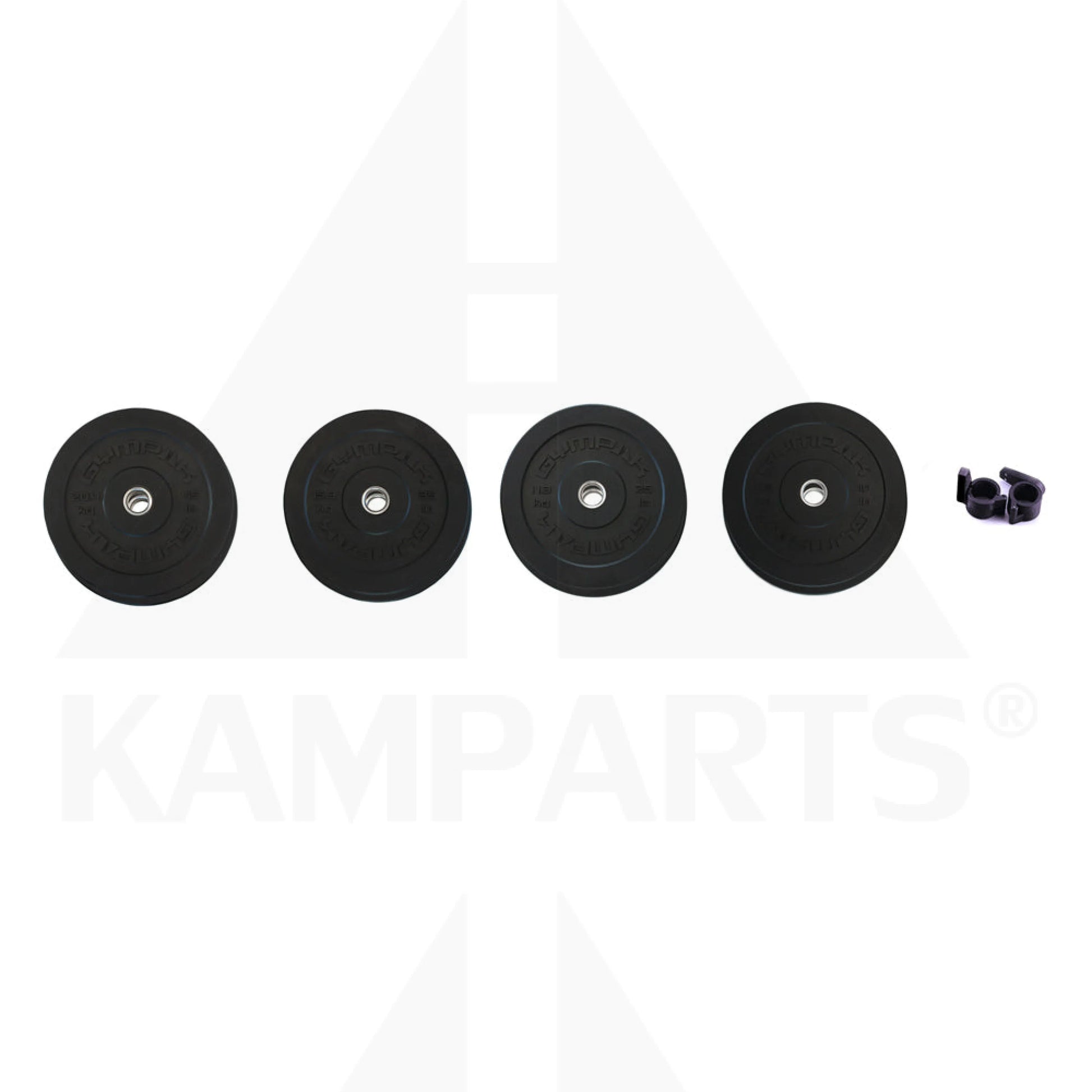Rubber Bumper Plate Olympic Set 2’’ - 230 LB B1000PB - 7 Ft - 20KG ~ 45 LBs, 2 Toned – Black Oxide Handle, Brass