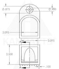 Rubber End Cover - 2”x2” (EACH) Parts & Components