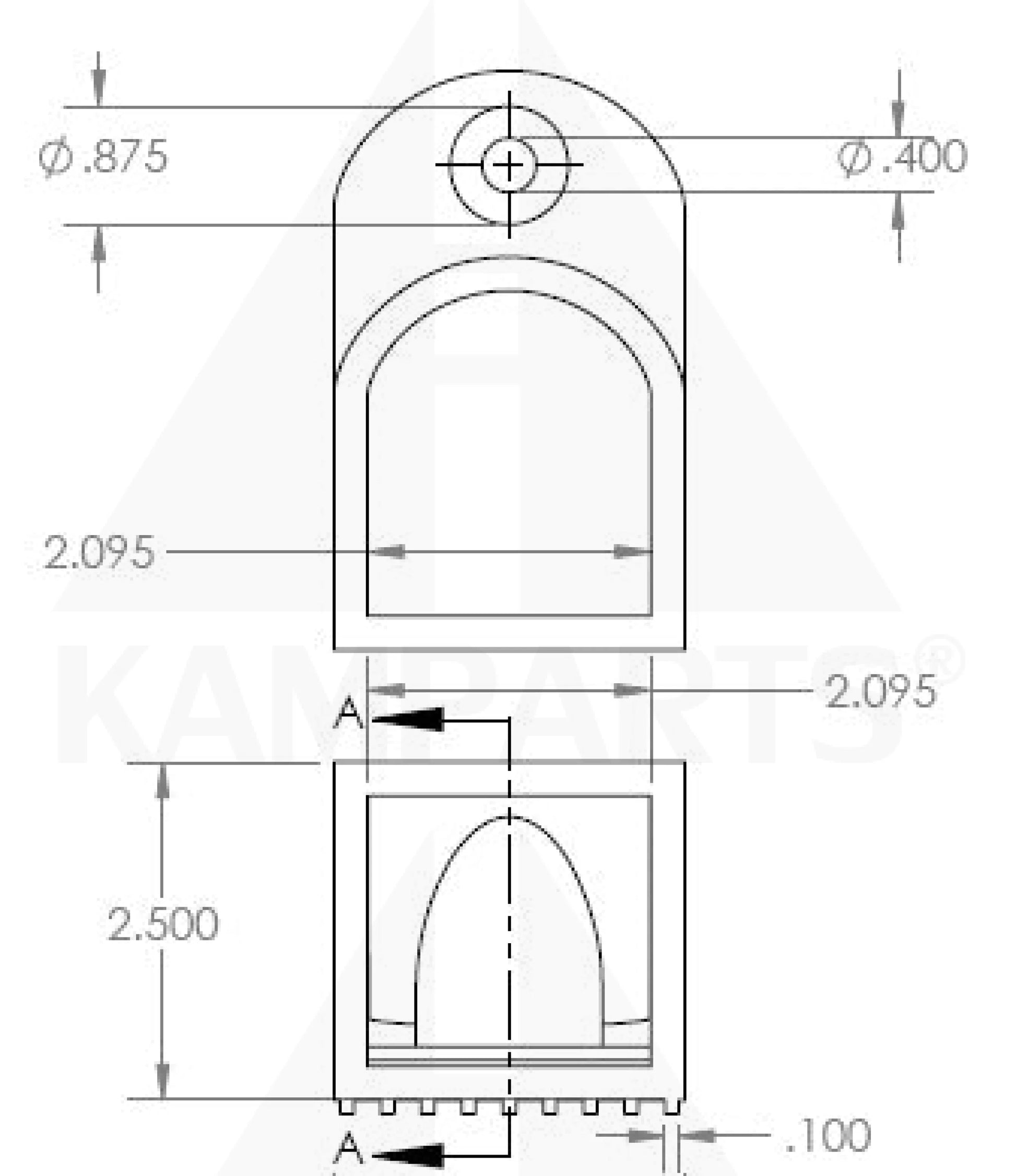Rubber End Cover - 2”x2” (EACH) Parts & Components