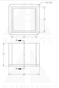 Rubber End Cover - Fits 2” x 2” Square Tube Parts & Components