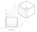 Rubber End Cover - Fits 2” x 2” Square Tube Parts & Components