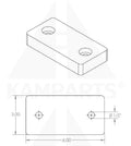 Rubber Floor Pad - 6” x 3” x 1” Parts & Components
