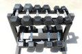 Rubber Hex Dumbbell Set - 5 - 25 LB - 5 Pairs with Rack Bars Weights & Benches