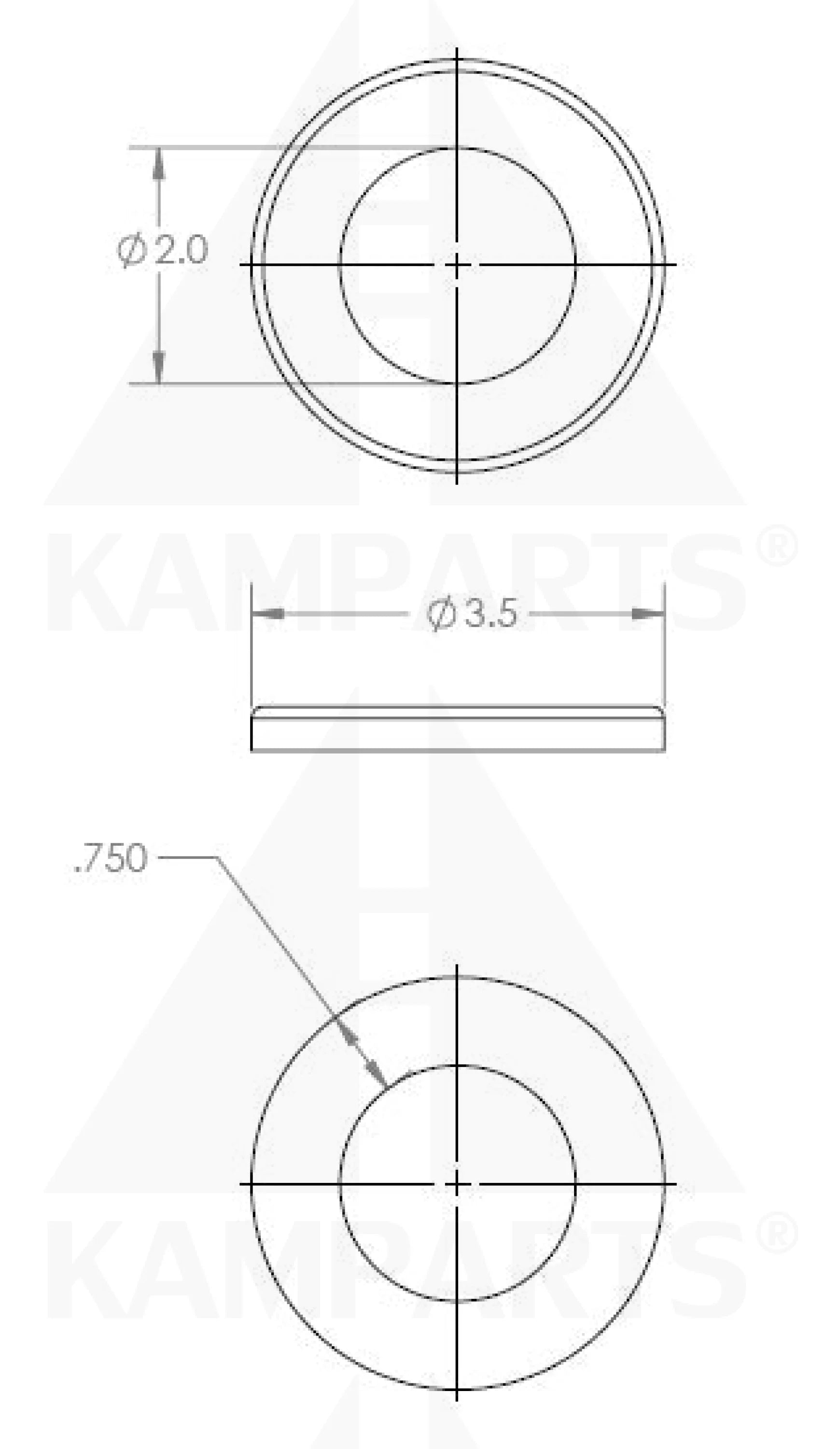 Rubber Pad - 2’’ I.D RUBBER PAD FOR O-BAR 3-3/8’’ O.D Parts & Components