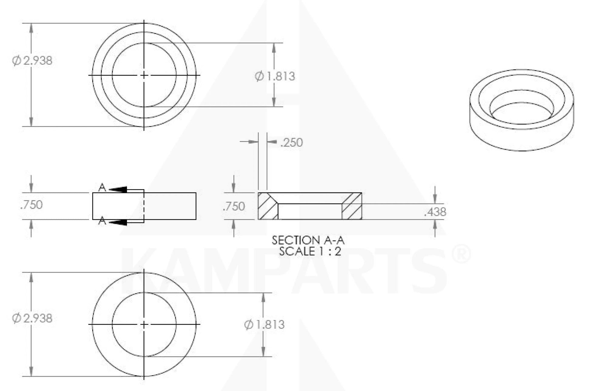 Rubber Pad with 1-13/16” I.D. Parts & Components