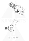 Shaft/Cable Connector w/ 3 Set Screws - 1/2” - For cables upto 3/16’’ Cable-Chain-Belting