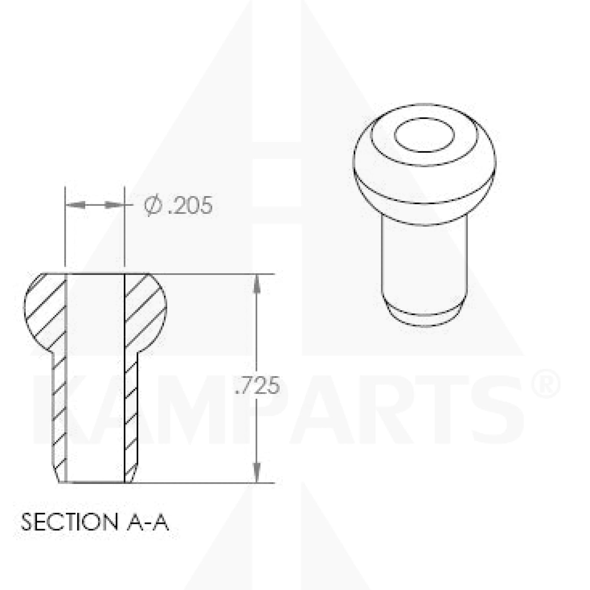 Shank Ball for 3/16” Dia cable – Stainless Steel Cable-Chain-Belting