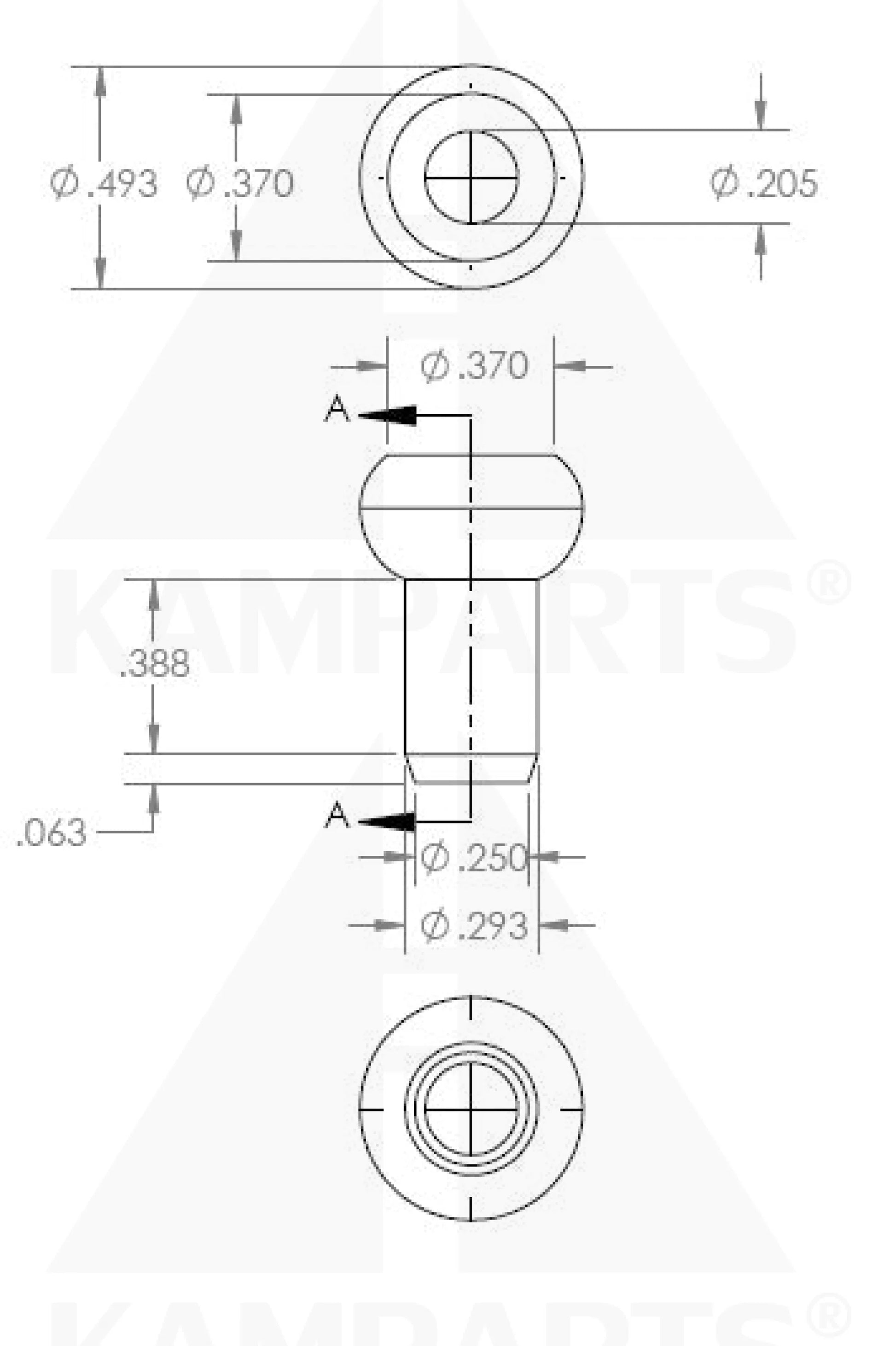 Shank Ball for 3/16” Dia cable – Stainless Steel Cable-Chain-Belting