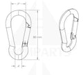 Snap Hook - 8mm Parts & Components