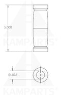 Soft Foam Grip - 5”L. Fits 3/4” to 7/8” Tube/Rod Parts & Components