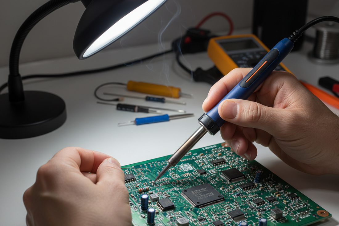 Soldering electronics