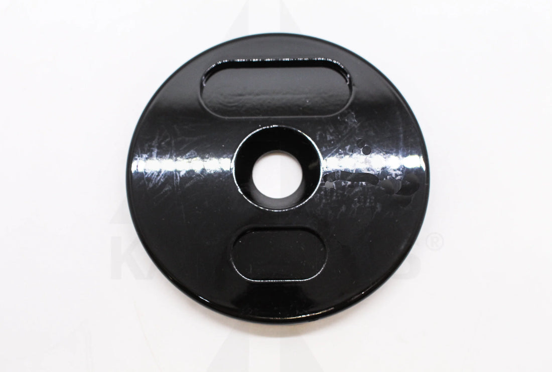 Solid Steel Black End Plate - 1.25 LB. 2 slots Bars Weights & Benches