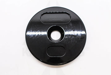 Solid Steel Black End Plate - 1.25 LB. 2 slots Bars Weights & Benches
