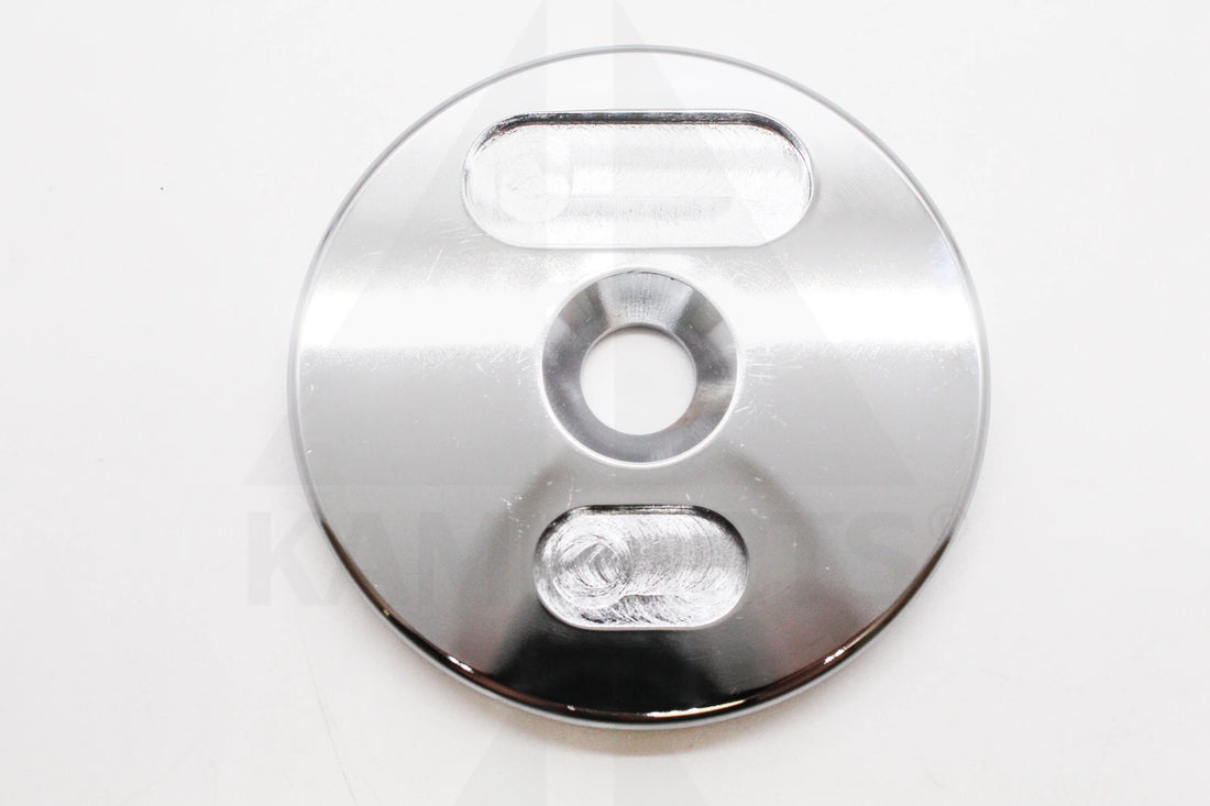 Solid Steel Chrome End Plate - 1.25 LB. 2 slots Bars Weights & Benches