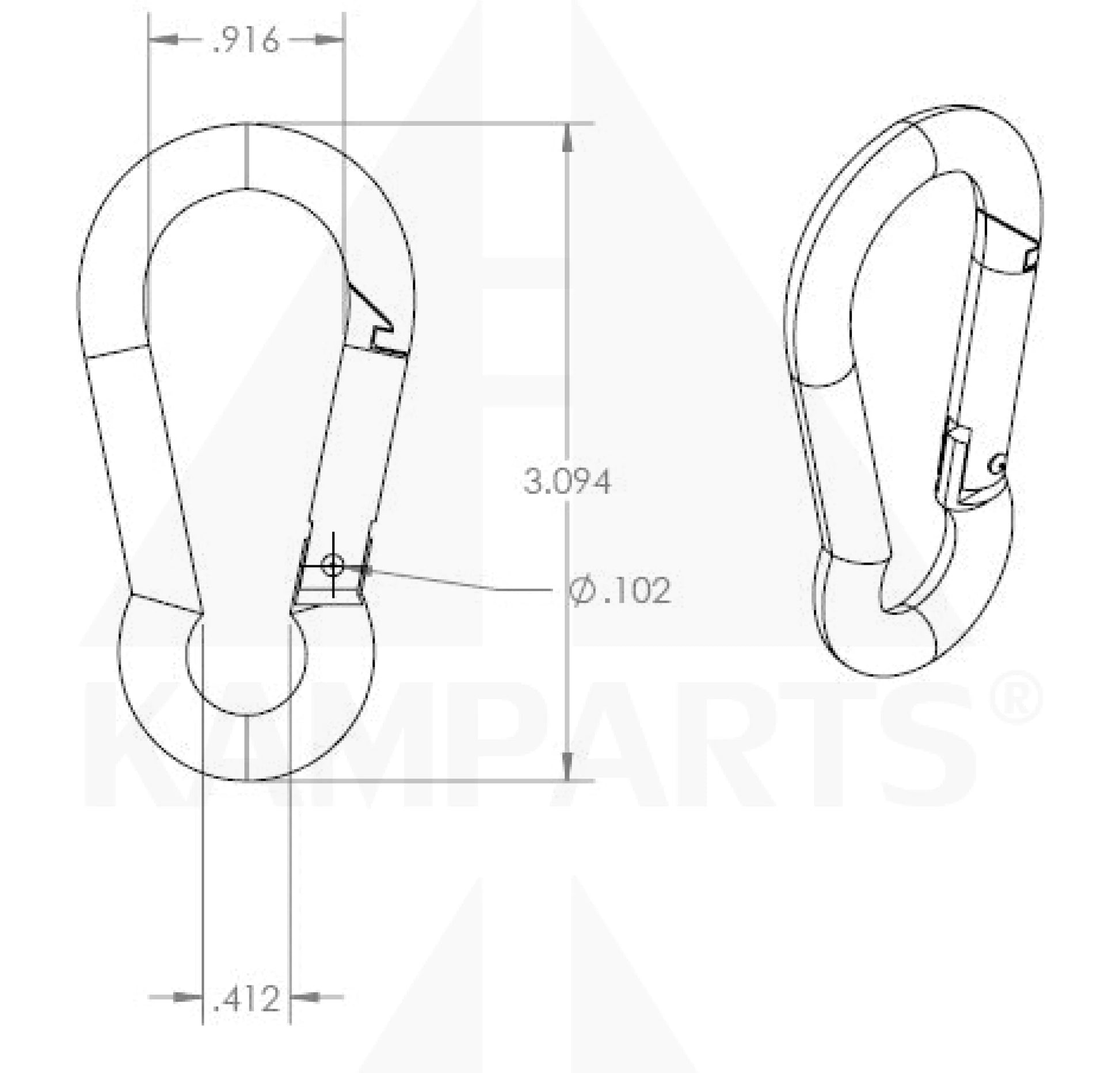 Stainless Heavy Duty Snap Hook - 8mm Parts & Components