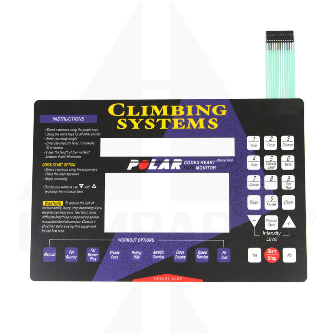 Stairmaster 4400PT / 4400CL / 7000PT W/Polar Overlay/Keypad Stepper-Climber Parts