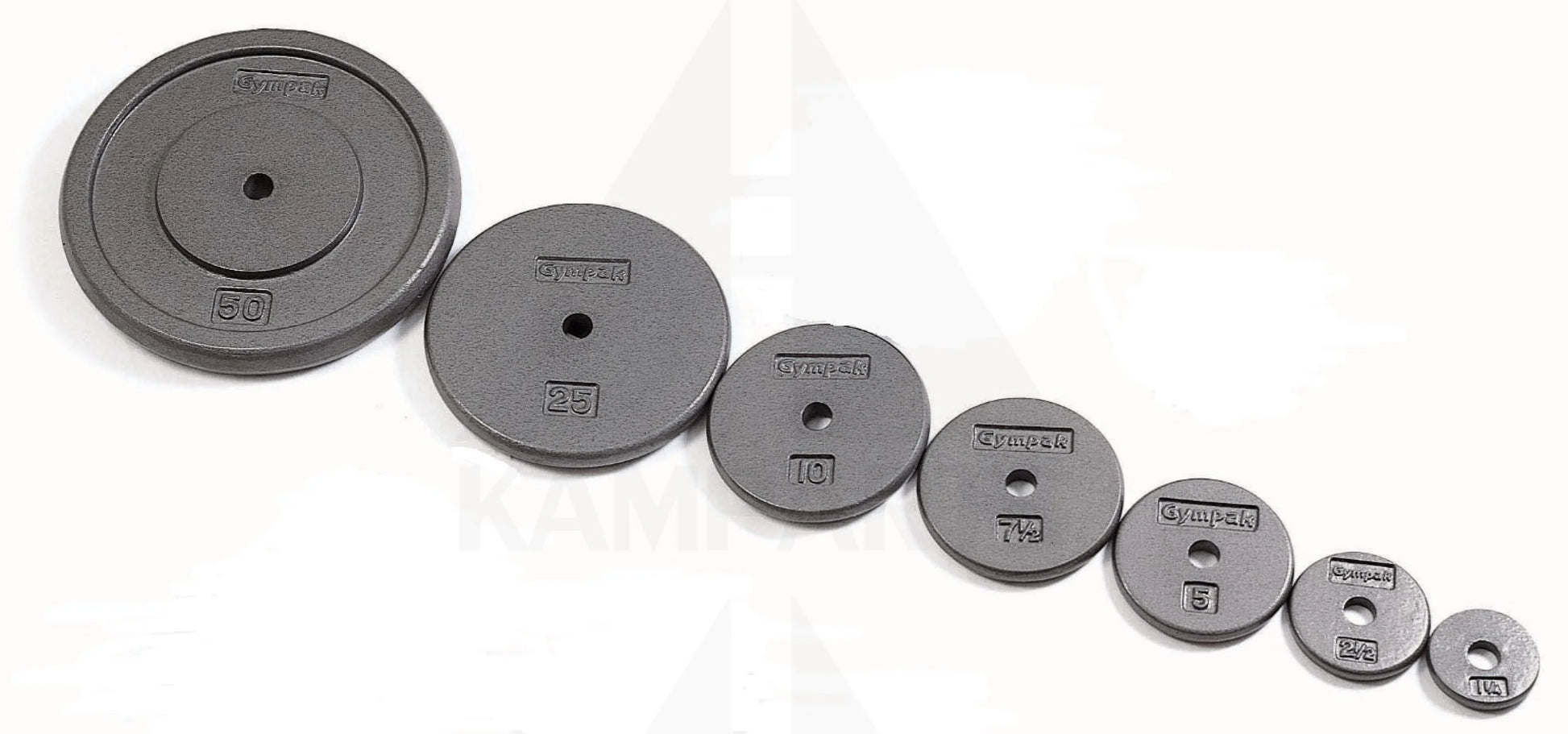 Standard 1’’ Grey Flat Plate - 50 LB Bars Weights & Benches