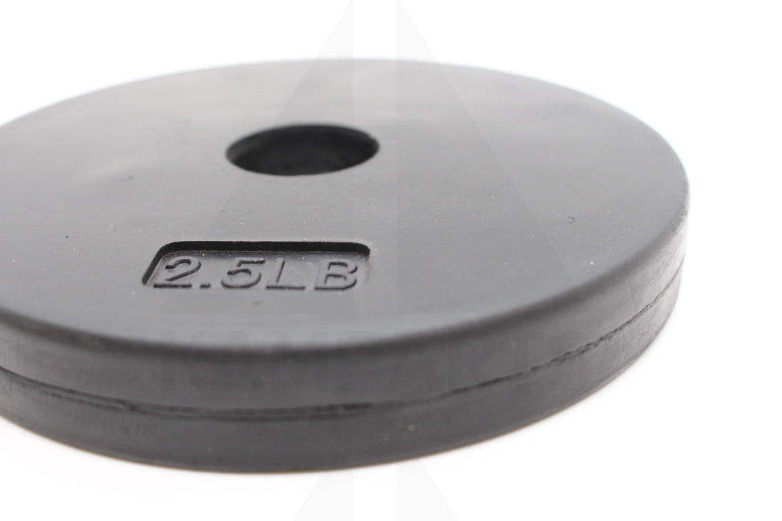 Standard 1’’ Gympak Machined Plate - Rubber - 2.5 LB Bars Weights & Benches