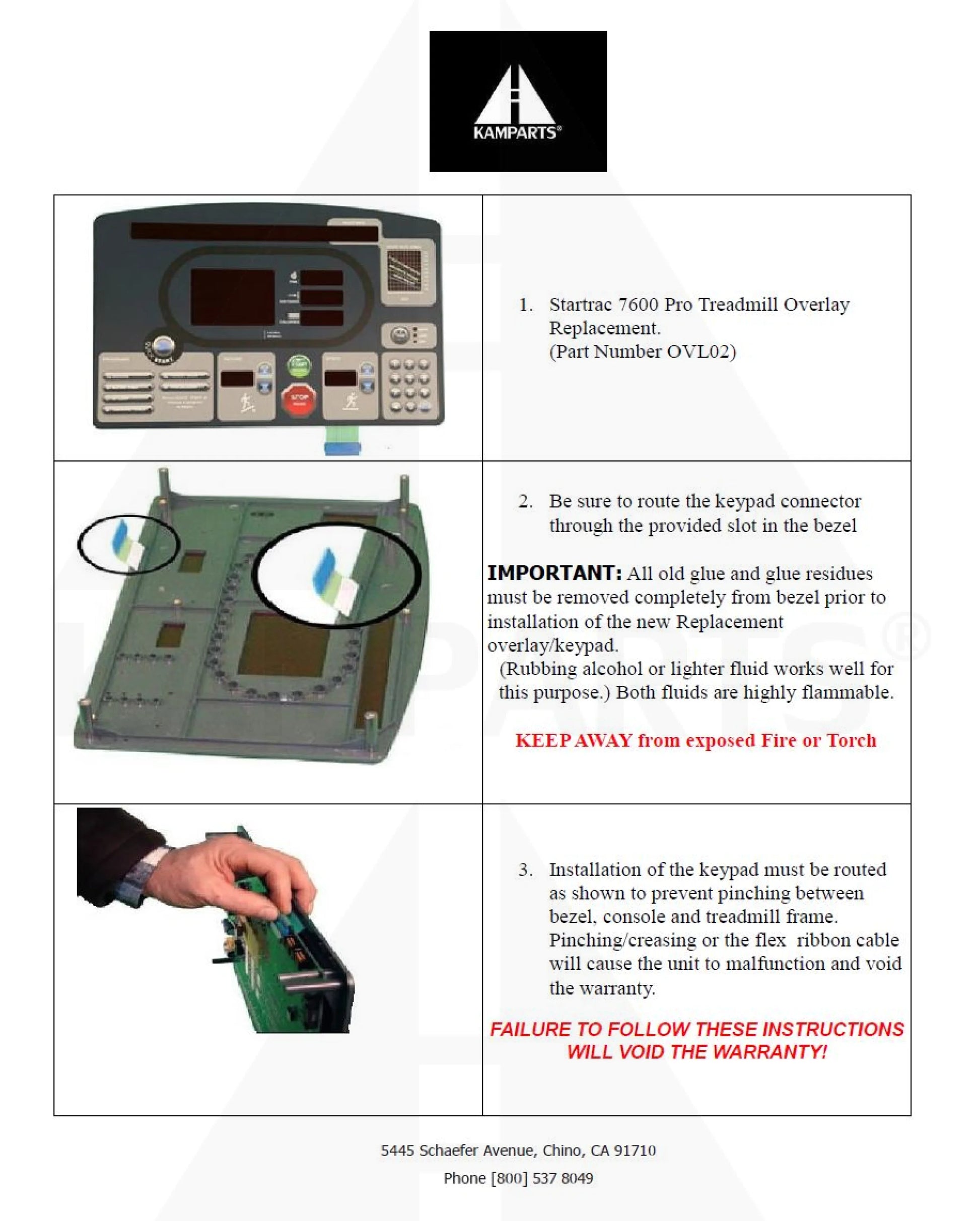 Star Trac PRO 7600 Treadmill Overlay/Keypad Treadmill Parts