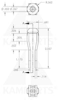 Strap Fork – Stainless Steel 304- 1/4’’ I.D. x L 65 mm Cable-Chain-Belting