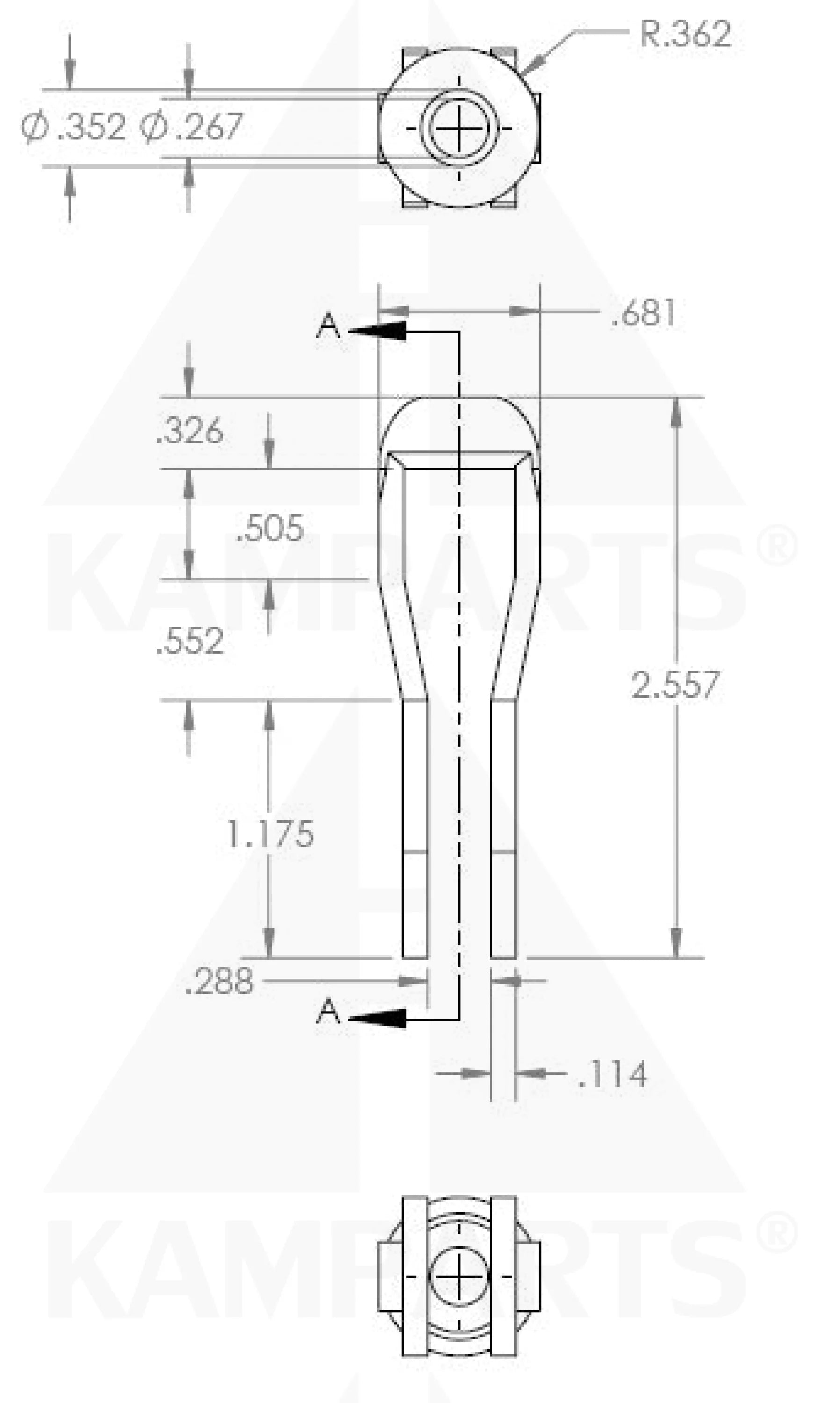 Strap Fork – Stainless Steel 304- 1/4’’ I.D. x L 65 mm Cable-Chain-Belting