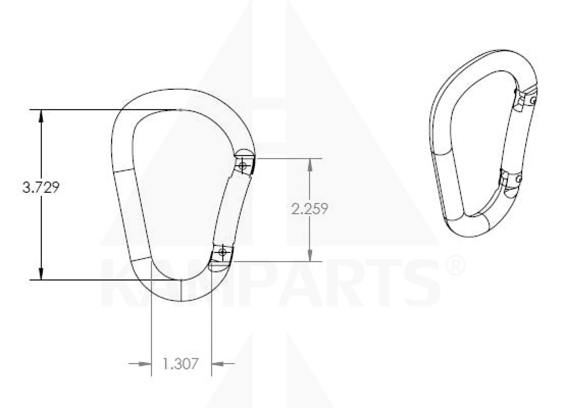 Super Aluminum Jumbo Hook - 12mm Diameter Parts & Components