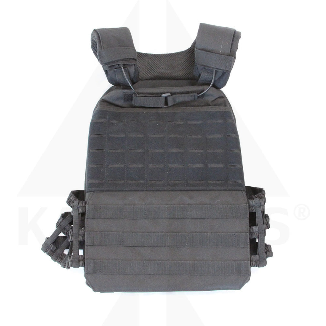 Tactical Plate Carrier / Weight Vest - Black 5.75 LB CAST WEIGHT PLATE - PAIR Fitness Products