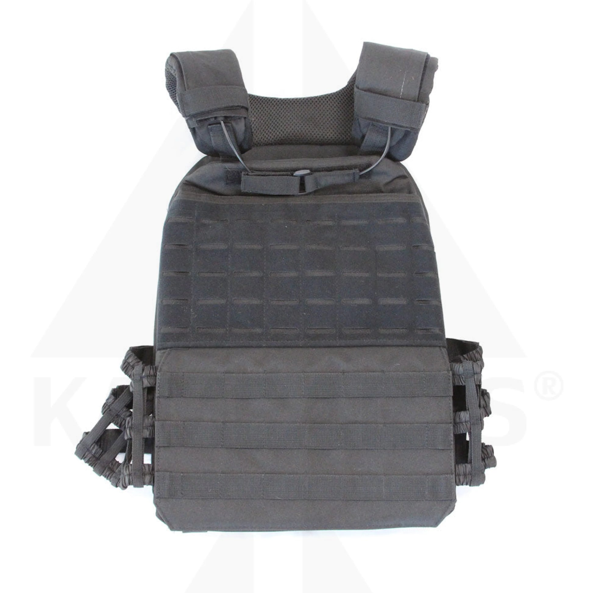 Tactical Plate Carrier / Weight Vest - Black 5.75 LB CAST WEIGHT PLATE - PAIR Fitness Products