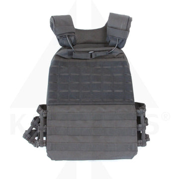 Tactical Plate Carrier / Weight Vest - Black 5.75 LB CAST WEIGHT PLATE - PAIR Fitness Products