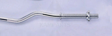 Threaded EZ Curl Bar - 1” x 47” with Star Lock Collars Bars Weights & Benches