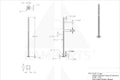Upright Steel Post 3 x 3 - 11 Gauge - 9’ with Machined 1’’ Holes - Top Cover Powder Coated Functional Training (NEW)