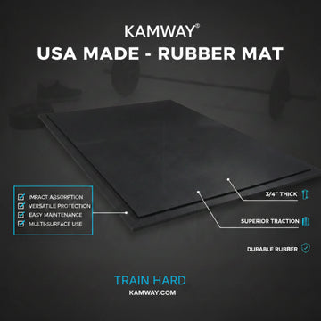 USA Made - Rubber Mat - 4’ x 6’ x 3/4” Functional Training (NEW)