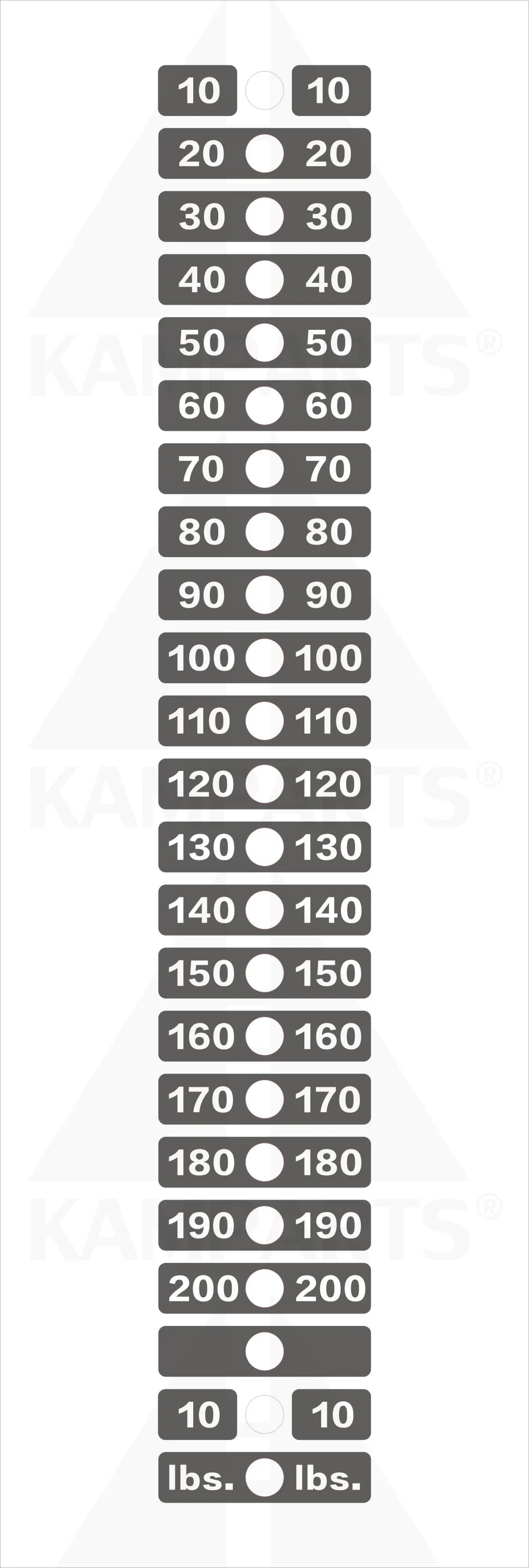Wight Sticker WEIGHT STACK STICKER