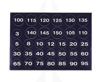 White Numbers. Black Background Parts & Components