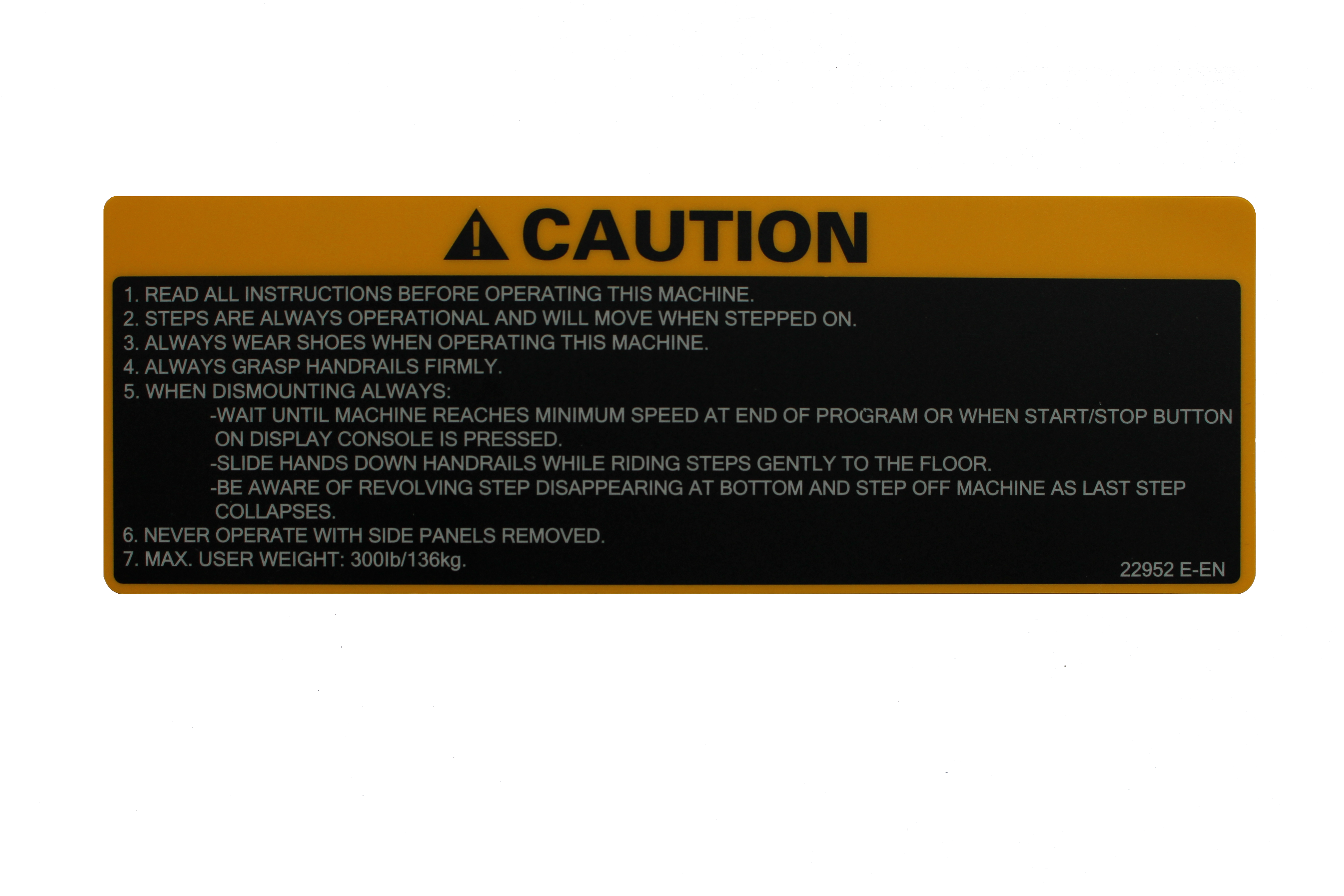 Caution Decal 7000PT / SM916