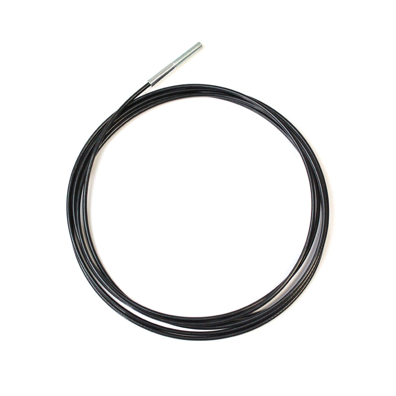 Ready Made Black Cable - 35 Feet - 1/8" Coated to 3/16" with 3/8”-24 X 3" Threaded Stud