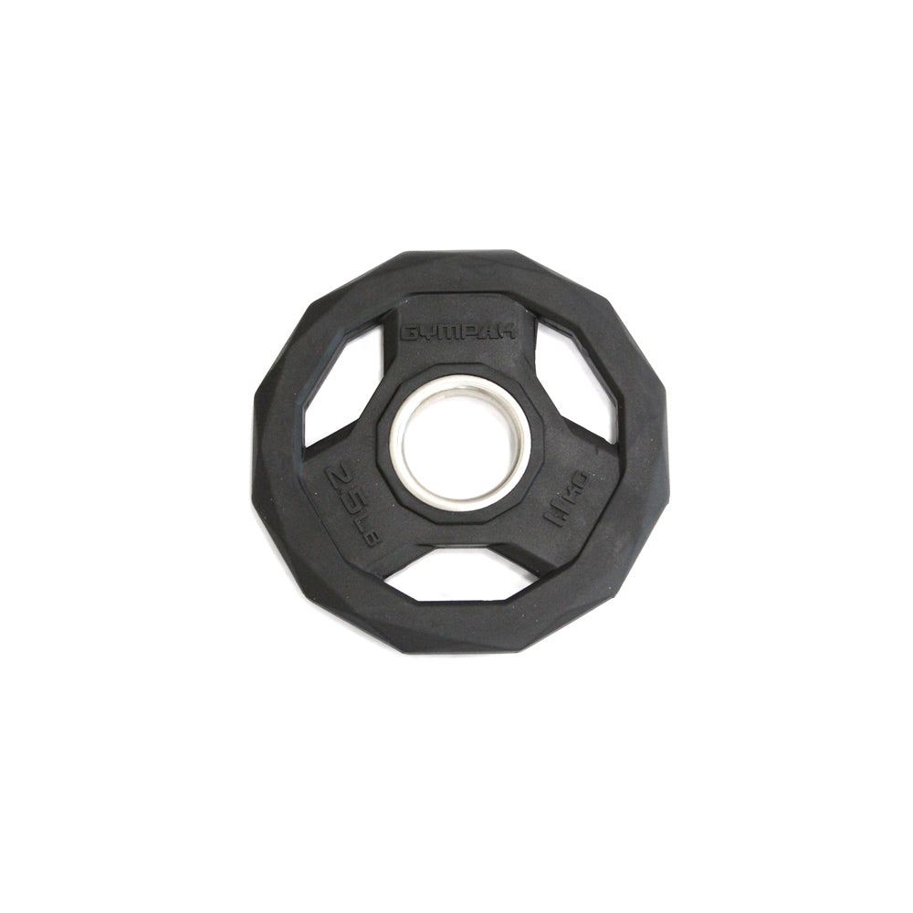 Black Rubberized 2" Olympic Grip Plate - 2.5 LB
